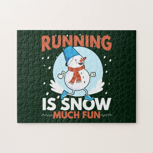 Quebra-cabeça Cold Weather Runner - Correr é neve muito divertid (Horizontal)