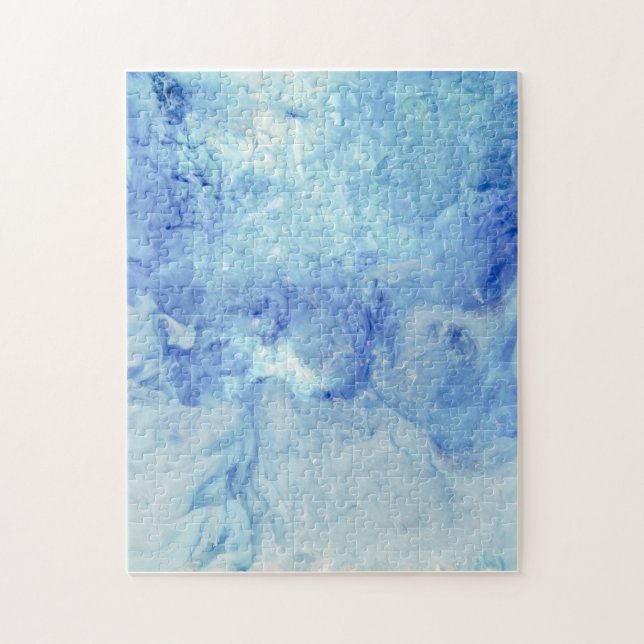 Quebra-cabeça Coleção "Blizzard" - abstrato azul e branco (Vertical)