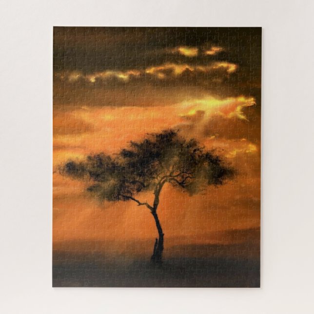Quebra-cabeça Coleção de Arte de Desenho - Luz Solar na Árvore (Vertical)