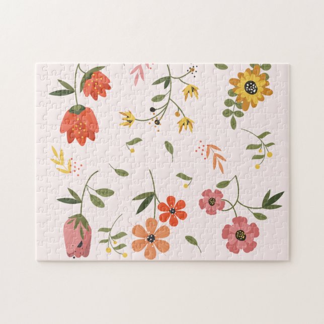 Quebra-cabeça coleção de flores (Horizontal)