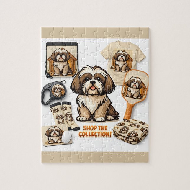 Quebra-cabeça Coleção de Puzzles Shih Tzu Boutique  ("A whole world of Shih Tzu charm in one puzzle")