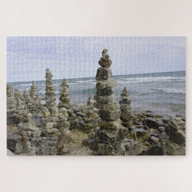 Quebra-cabeça Coleção do Cairn Rock da Ilha Mackinac - 20x30 pol (Horizontal)