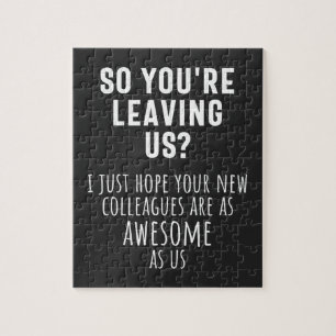 Quebra-cabeça colega despedida, aposentada, colega de trabalho, 