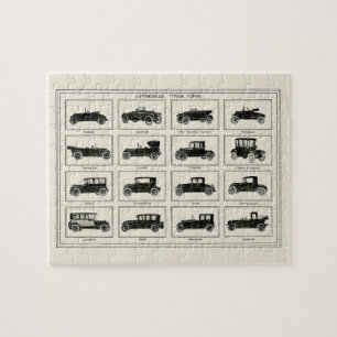 Quebra-cabeça Coletor de arte de vintage com gráfico de automóve
