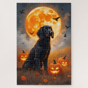 Quebra-cabeça Colheita da Lua do Setter Inglês Arte de Halloween