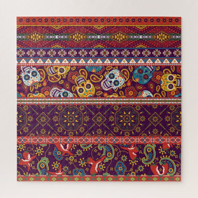 Quebra-cabeça Colheita mexicana: design tradicional de colheita. (Vertical)