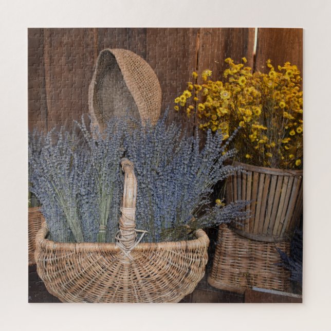 Quebra-cabeça Colheita Rústica de Lavanda (Vertical)