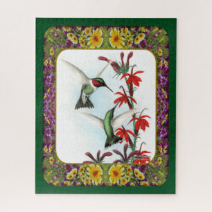 Quebra-cabeça Colibris e flores #5