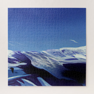 Quebra-cabeça Colinas de neve, panorama de inverno