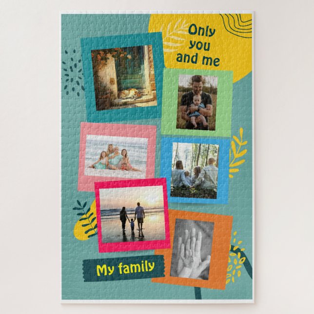 Quebra-cabeça Collage de fotos familiar Personalizado (Vertical)