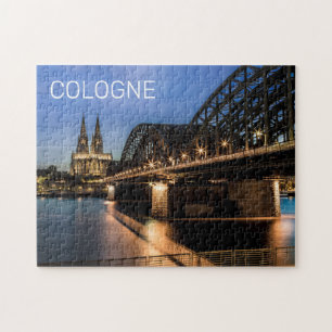 Quebra-cabeça Colônia Cityscape Alemanha Dom Night Souvenir