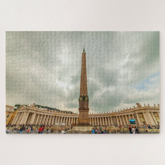 Quebra-cabeça Colônia de Obelisk e Bernini, Roma, Itália (Horizontal)