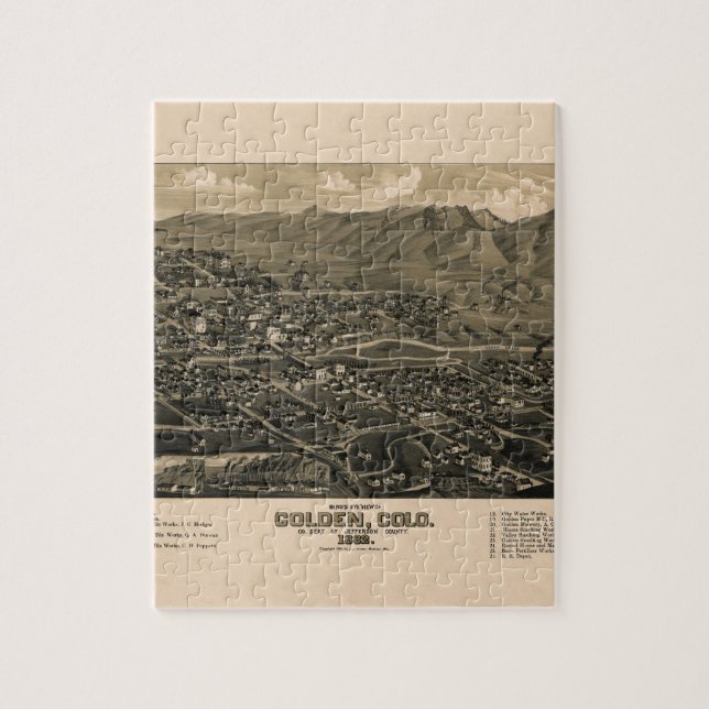 Quebra-cabeça Colorado dourado 1882 (Vertical)