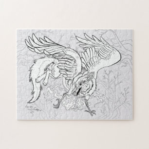 Quebra-cabeça Colore seu próprio Raven Griffin