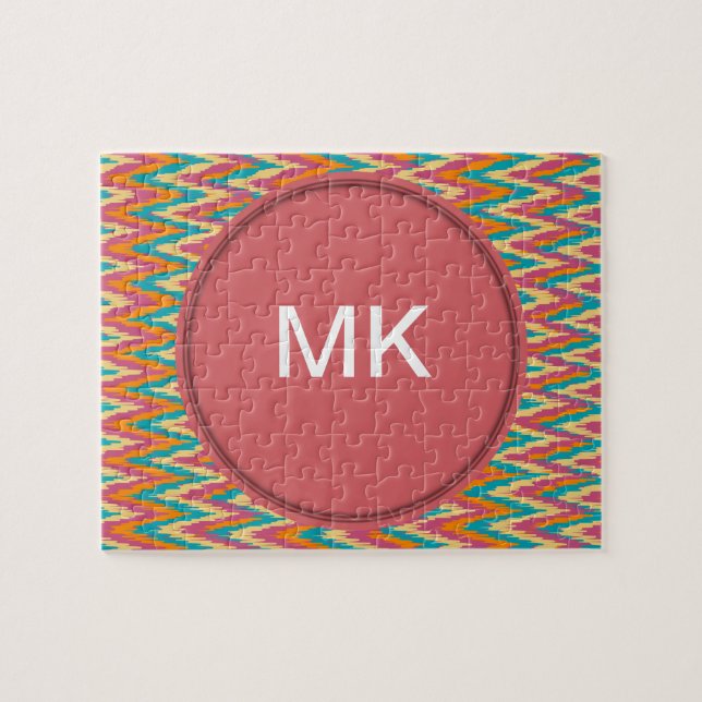 Quebra-cabeça Colores de Especiarias de Design do iKat Zigzag (Horizontal)