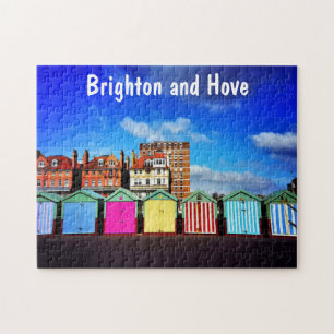 Quebra-cabeça Colorful Brighton and Hove Summer Beach Huts