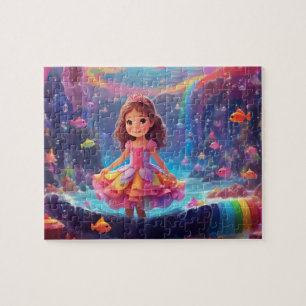 Quebra-cabeça Colorida Bonita Princesa Pequena