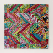 Colorida Colorida Boho Zigzag Patchwork Quilt