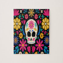 Colorida Dia Floral Dos Mortos
