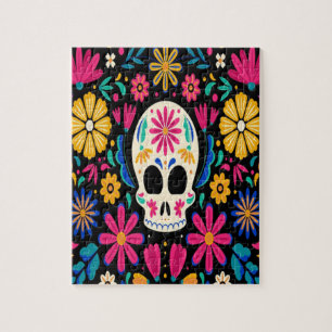 Quebra-cabeça Colorida Dia Floral Dos Mortos