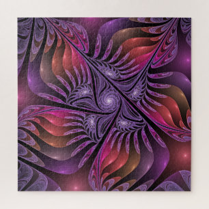 Quebra-cabeça Colorida Fantasy Abstrato Moderna Roxo Fractal