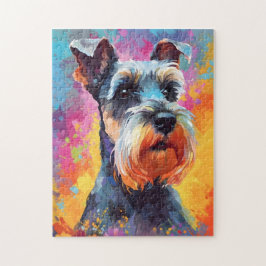 Quebra-cabeça Colorida Miniatura Schnauzer