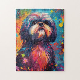 Quebra-cabeça Colorida Shih Tzu