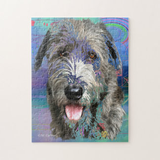 Quebra-cabeça Colorida Trabalho de arte de Wolfhound Irlandês