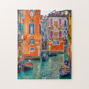 Quebra-cabeça Colorida Venice Canals Gondola