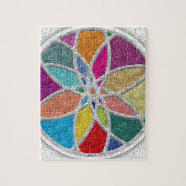 Quebra-cabeça Colorida Zen Mandala (Vertical)