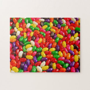 Quebra-cabeça colorido dos doces do jellybean