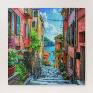 Quebra-cabeça Colorir Etapas Costeiras Italianas Cinque Terre Ch