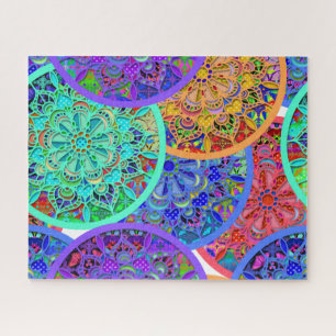 Quebra-cabeça Colorir Mandalas Estilo Boho