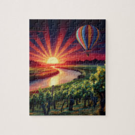 Quebra-cabeça Colorir o Sol em Napa Valley Hot Air Balon