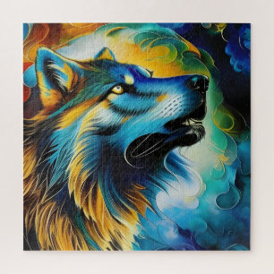 Quebra-cabeça Colorir Wolf Howl