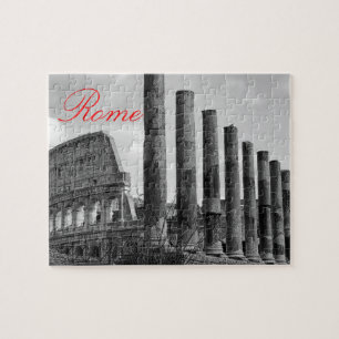 Quebra-cabeça Colosseum Roma Viagem,, Foto em preto e branco