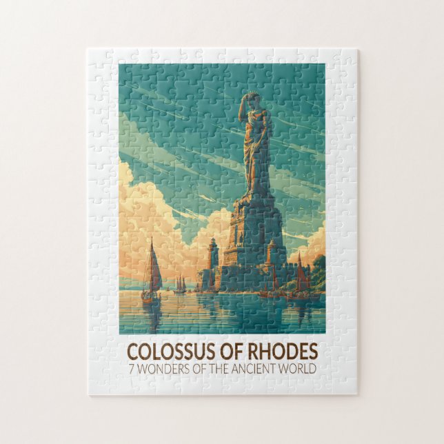 Quebra-cabeça Colosso de Rodes Sete Maravilhas do Mundo Arte (Vertical)