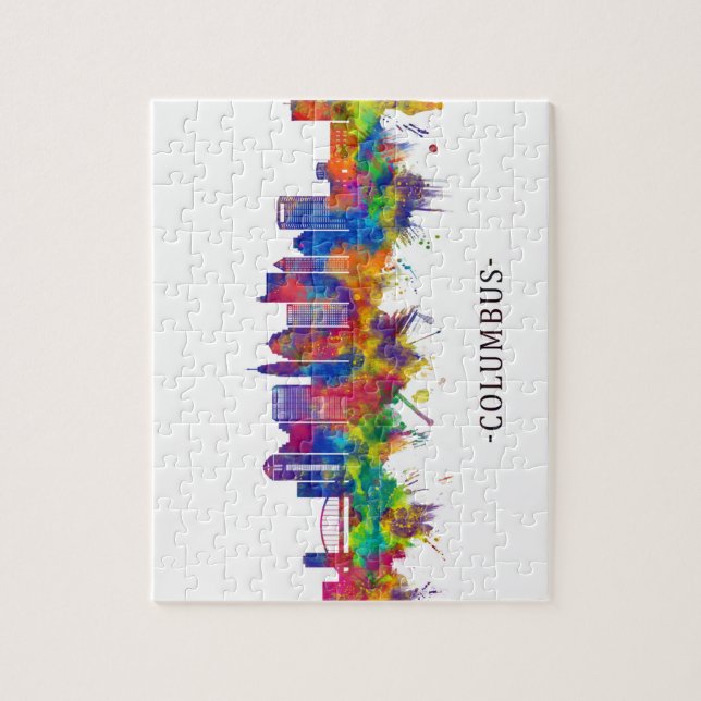 Quebra-cabeça Columbus Ohio Skyline (Vertical)