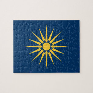 Quebra-cabeça com a Bandeira da Macedônia, Grécia