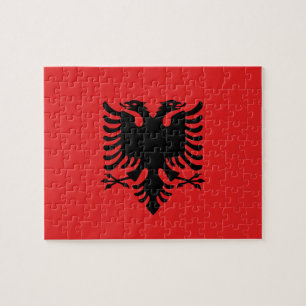 Quebra-cabeça com a bandeira de Albânia