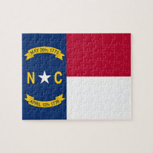 Quebra-cabeça com a bandeira do estado de North