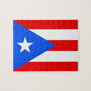 Quebra-cabeça com a bandeira do estado de Puerto