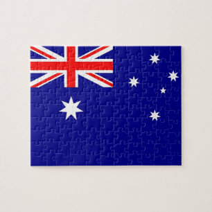 Quebra-cabeça com bandeira da Austrália