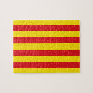 Quebra-cabeça com bandeira da Catalunha, Espanha