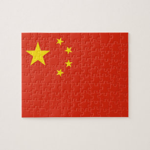Quebra-cabeça com bandeira da China