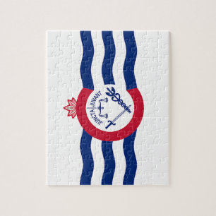 Quebra-cabeça com Bandeira da Cidade de Cincinnati