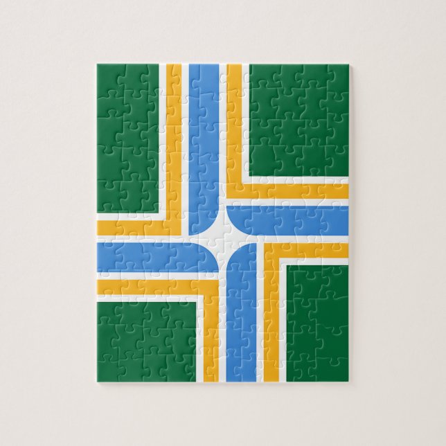 Quebra-cabeça com Bandeira da Cidade de Portland (Vertical)