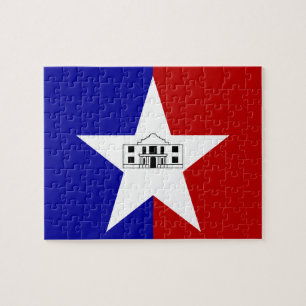 Quebra-cabeça com bandeira da cidade de San Anton