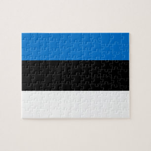 Quebra-cabeça com bandeira da Estônia