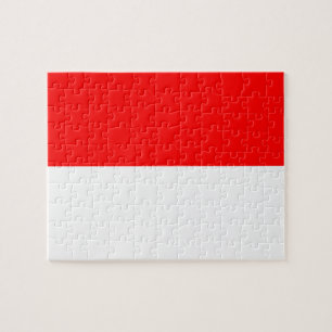 Quebra-cabeça com bandeira da Indonésia